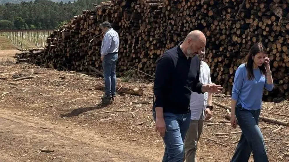 Mar&iacute;a Jos&eacute; G&oacute;mez, con el jefe territorial de Medio Rural en Ourense, Jos&eacute; Antonio Armada.