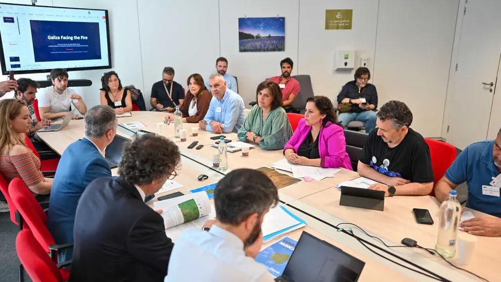 A eurodeputada Ana Miranda lidera a delegaci&oacute;n galega do BNG durante a reuni&oacute;n coa Direcci&oacute;n Xeral de Medio Ambiente da Comisi&oacute;n Europea en Bruxelas.