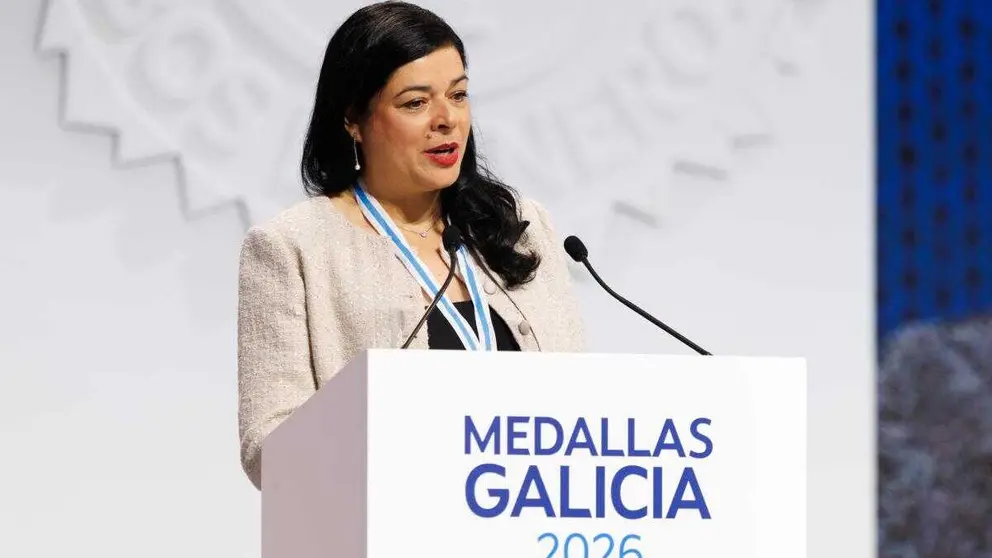 Beatriz Gil Fern&aacute;ndez, en su discurso a los presentes tras ser condecorada.