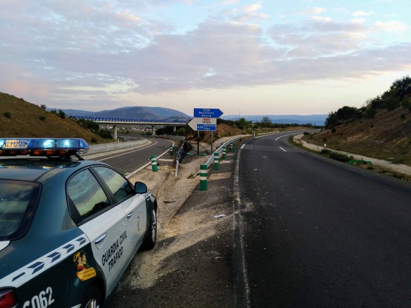 El accidente tuvo lugar en el ramal de acceso a Verín de la autovía a la frontera portuguesa.
