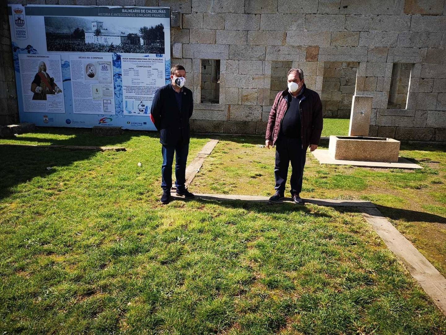 Manuel Campos y Gerardo Seoane, en Caldeliñas.