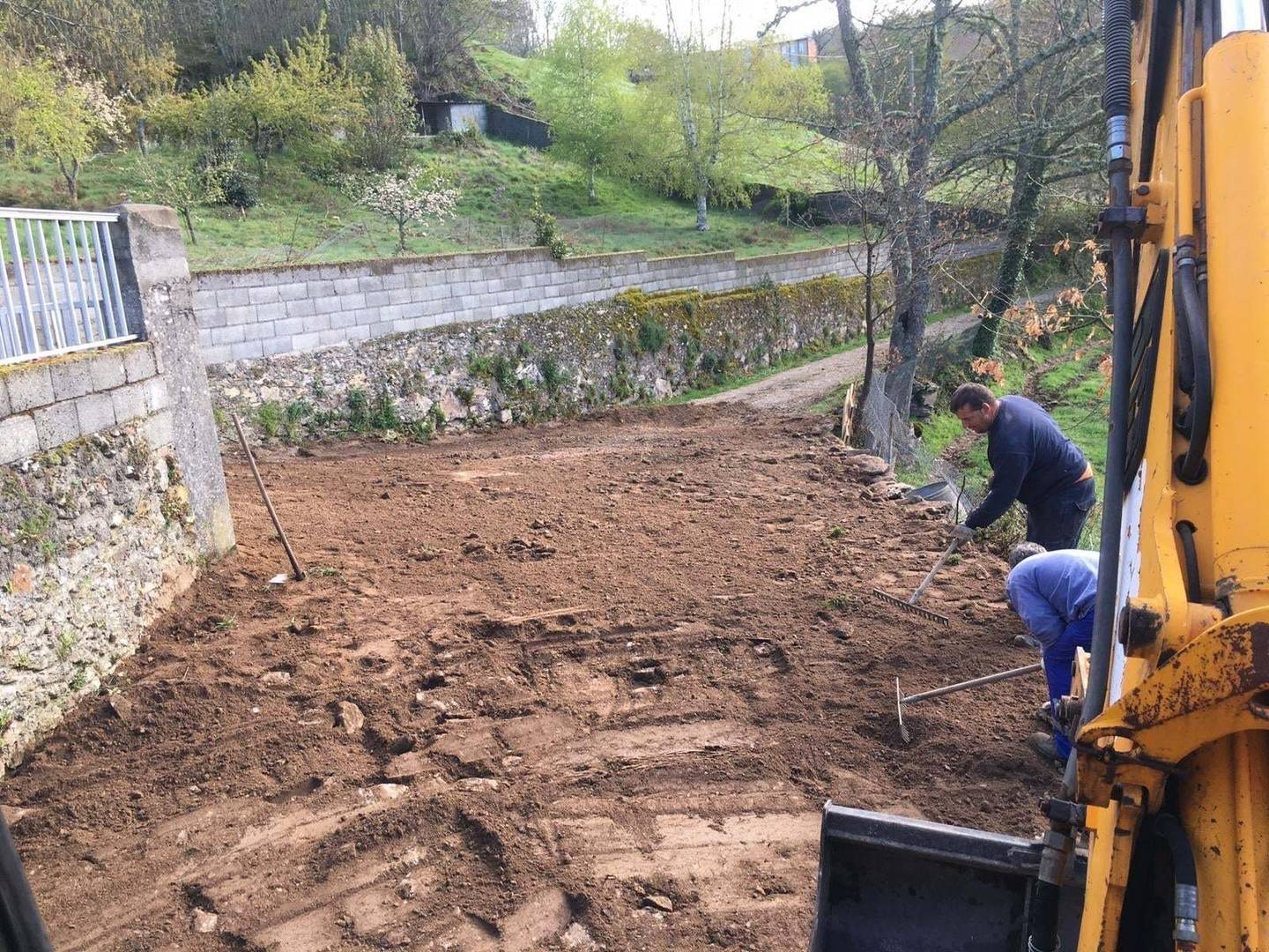 Pavimentación rúas en Tabazoa de Hedroso | Foto: concello