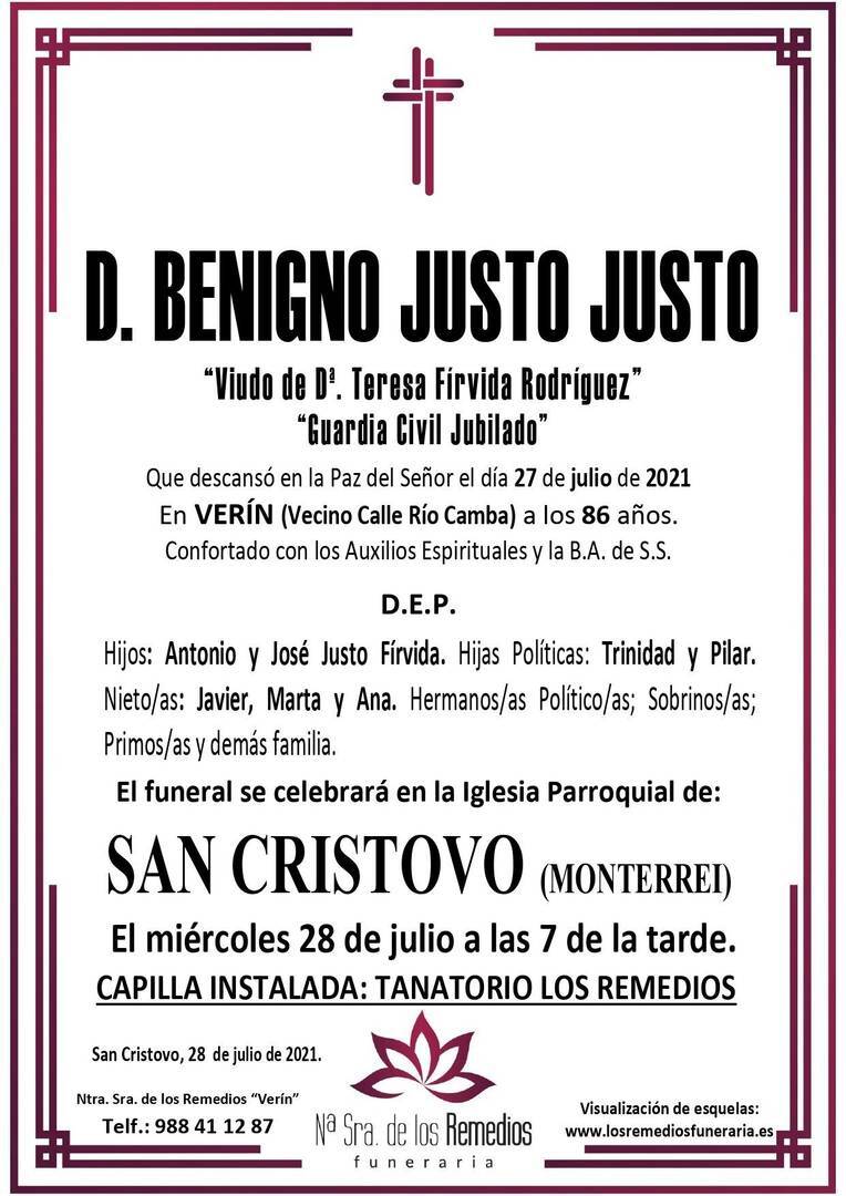 D. Benigno Justo Justo.