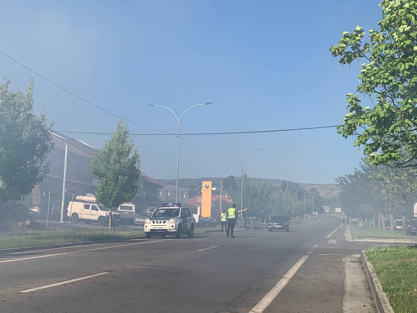 La circulación fue interrumpida en la Nacional 525. | FOTO: M. D.