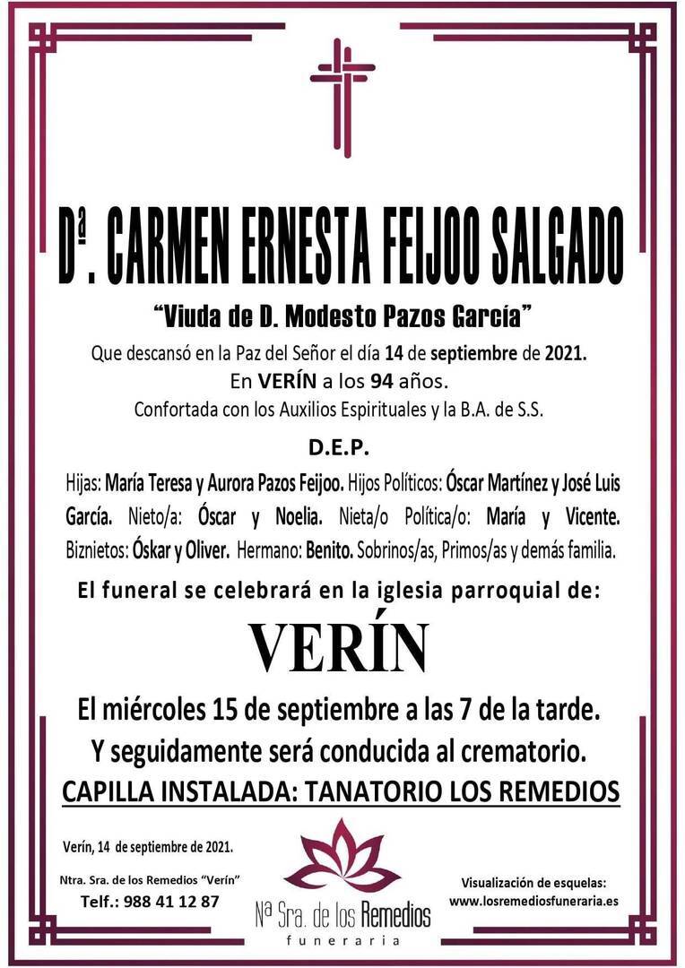 Carmen Ernesta Feijóo Salgado.