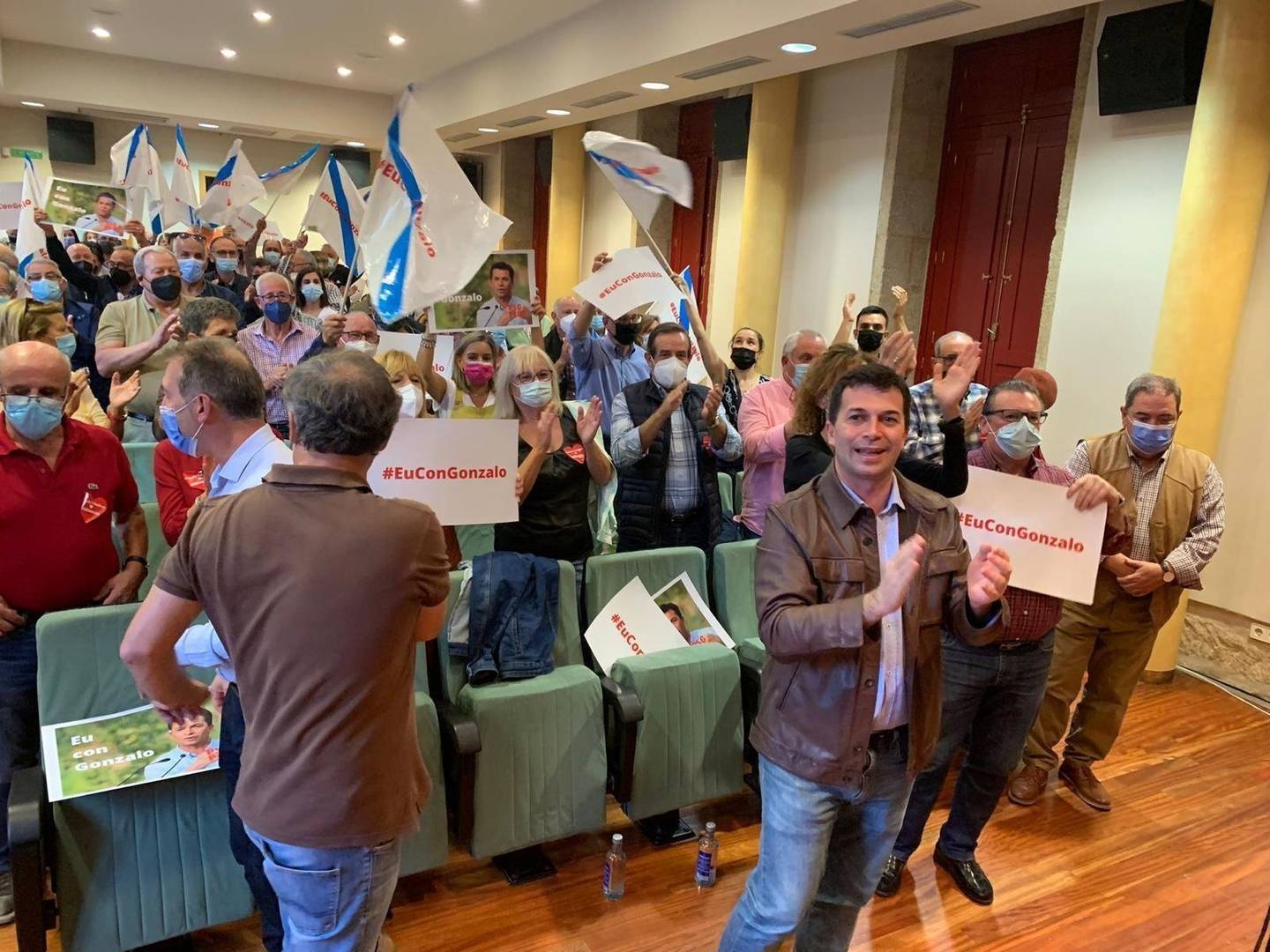 Gonzalo Caballero, na xuntanza ca militancia de Verín.
