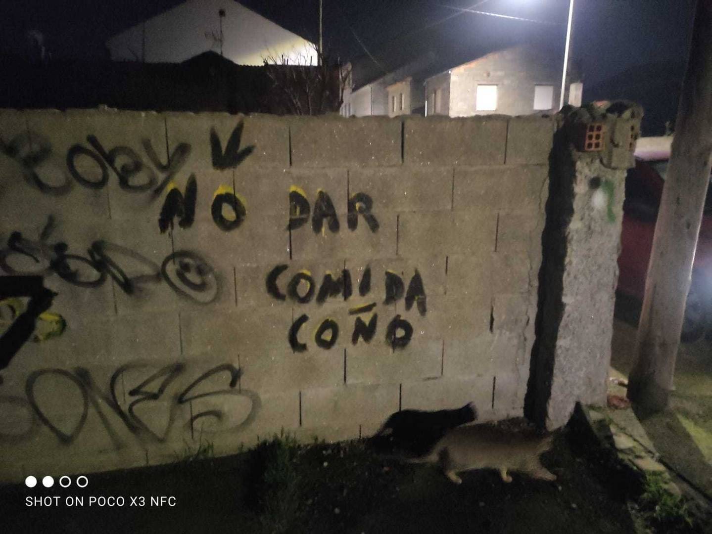 Pintadas en uno de los muros del casco viejo verinense.