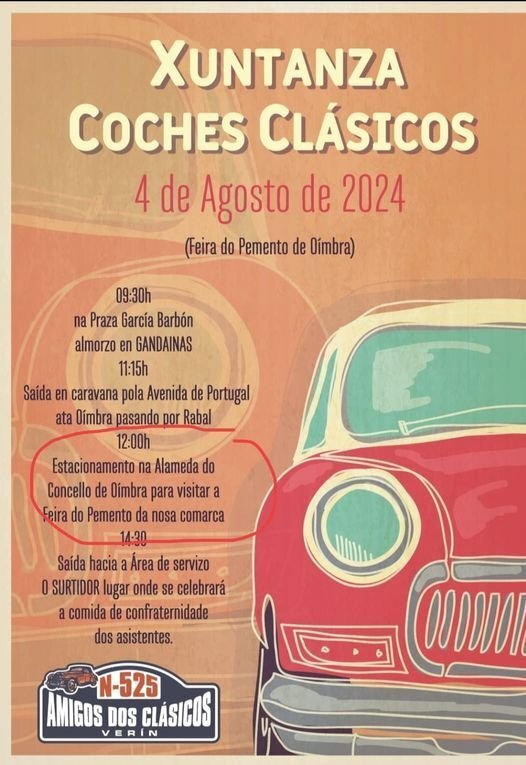 20240804 XVII Feira Pemento Oímbra_exposición coches clásicos