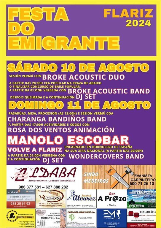 Cartel Festa do Emigrante 2024