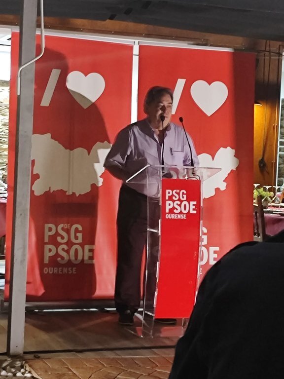 Gerardo Seoane durante el acto del PSOE por la Sanidad Pública.