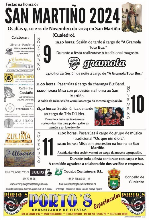 20241109 Festas patronais San Martiño, Cualedro