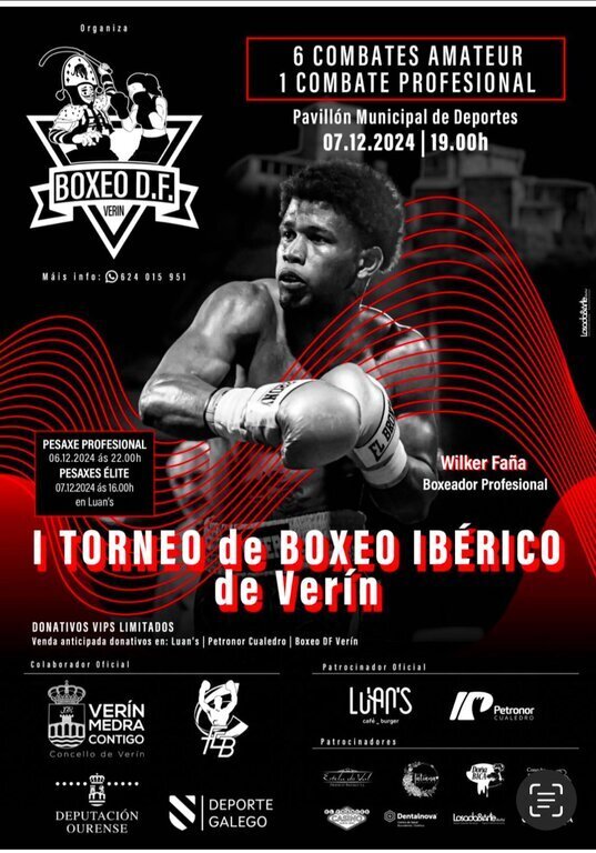Cartel I Torneo de Boxeo Ibérico de Verín.