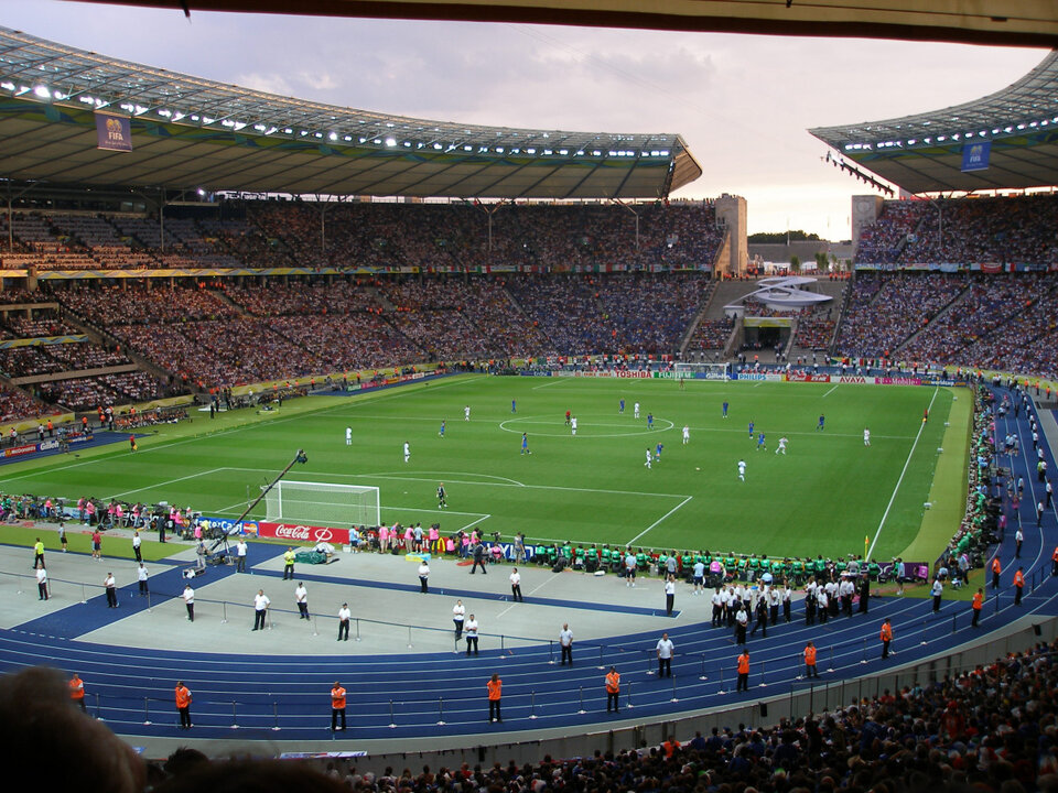Estadio olímpico Berlín, fútbol, partido