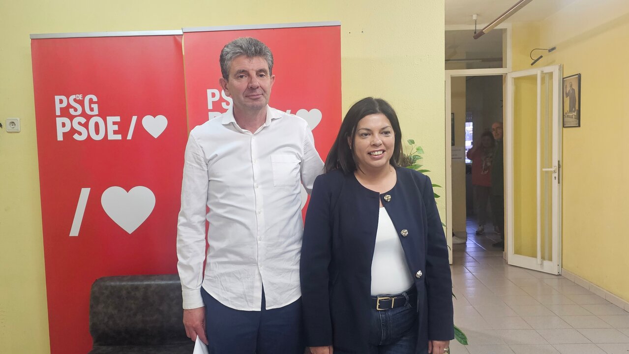 20250427 PSdeG-PSOE Álvaro Vila Araújo y Patricia Domínguez Barja