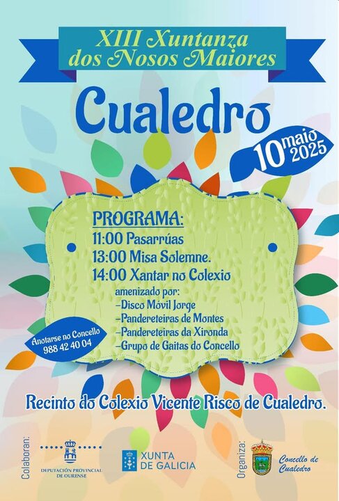 20250510 XIII Xuntanza de maiores, Cualedro, logo de 5 anos