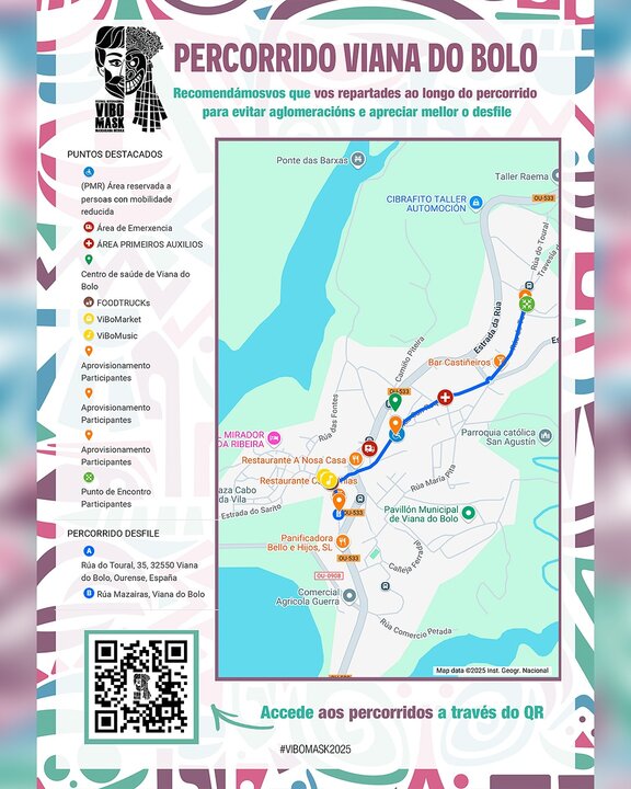 20250517 X ViboMask, percorrido desfile Viana
