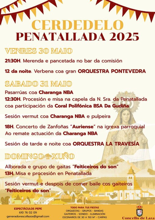 20250530 Festas Penatallada, cerdedelo, laza