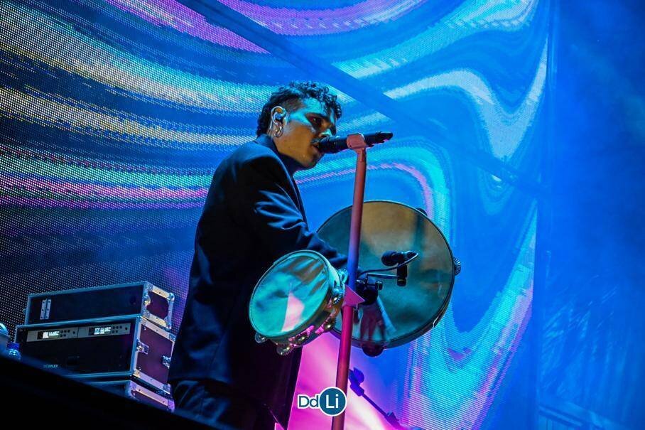 Mondra actuando nas festas patronais de Xinzo de Limia. | FOTO: Noelia Caseiro.