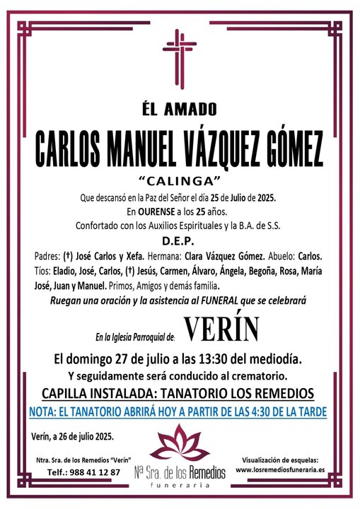 Carlos Manuel Vázquez Gómez