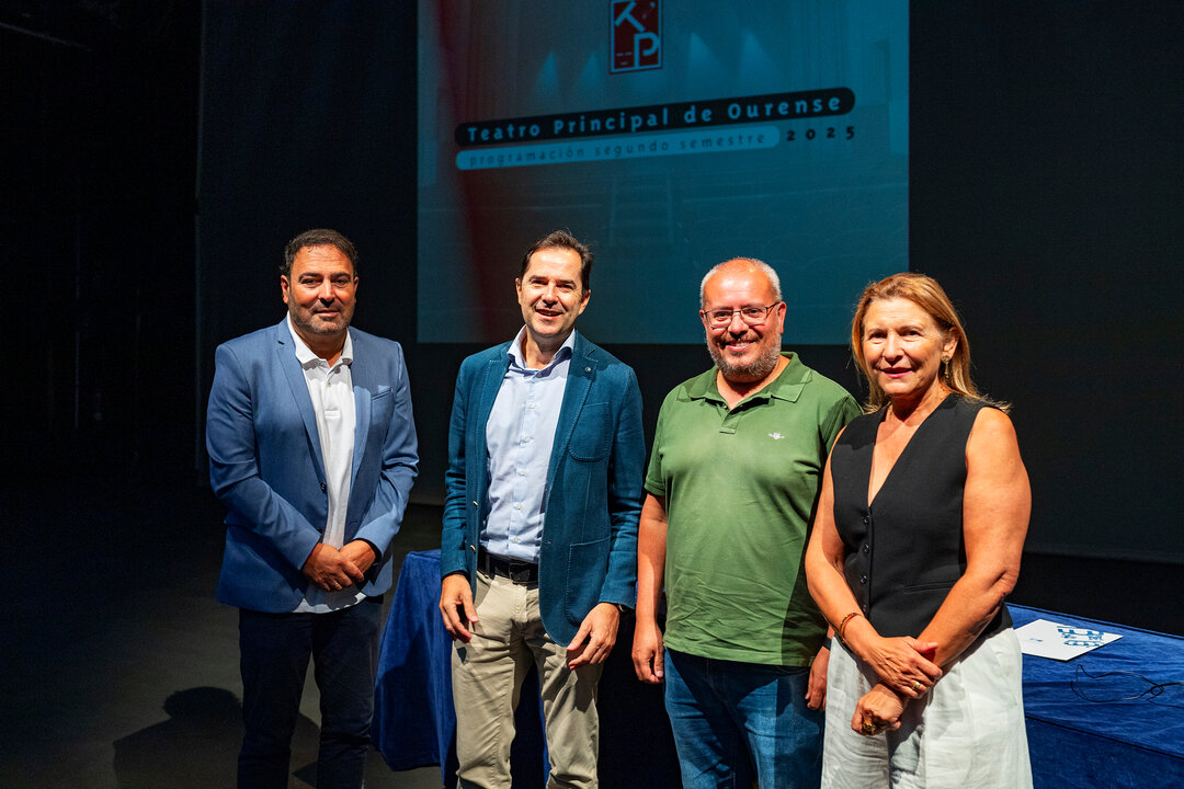 PRESENTACIÓN PROGRAMACIÓN TEATRO PRINCIPAL. O deputado de Cultura, César Fernández, participa na rolda de prensa de presentación da programación do segundo semestre do Teatro Principal, tamén participan Jacobo Sutil Nesta (Director do AGADIC), Olga Mojón Costela (Director do Teatro Principal) e Javier Rodríguez Rajo (Vicereitor do Campus de Ourense).
