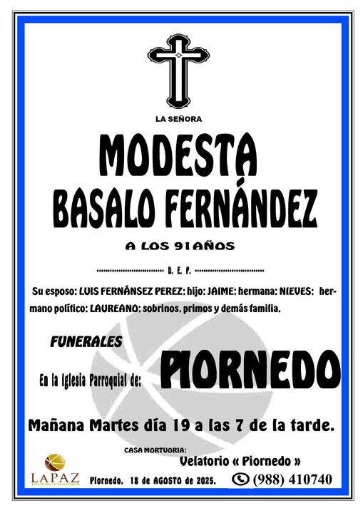Modesta Basalo Fernández