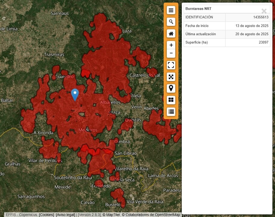 20250821 IFAGranxaOímbra Copernicus área quemada