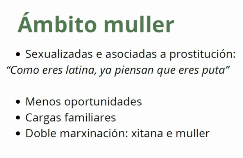 Imagen de una de las diapositivas con las conclusiones del estudio elaborado por el CDR Portas Abertas.