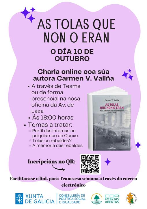 20251010 Portas Abertas charla online Carmen V Valiña autora