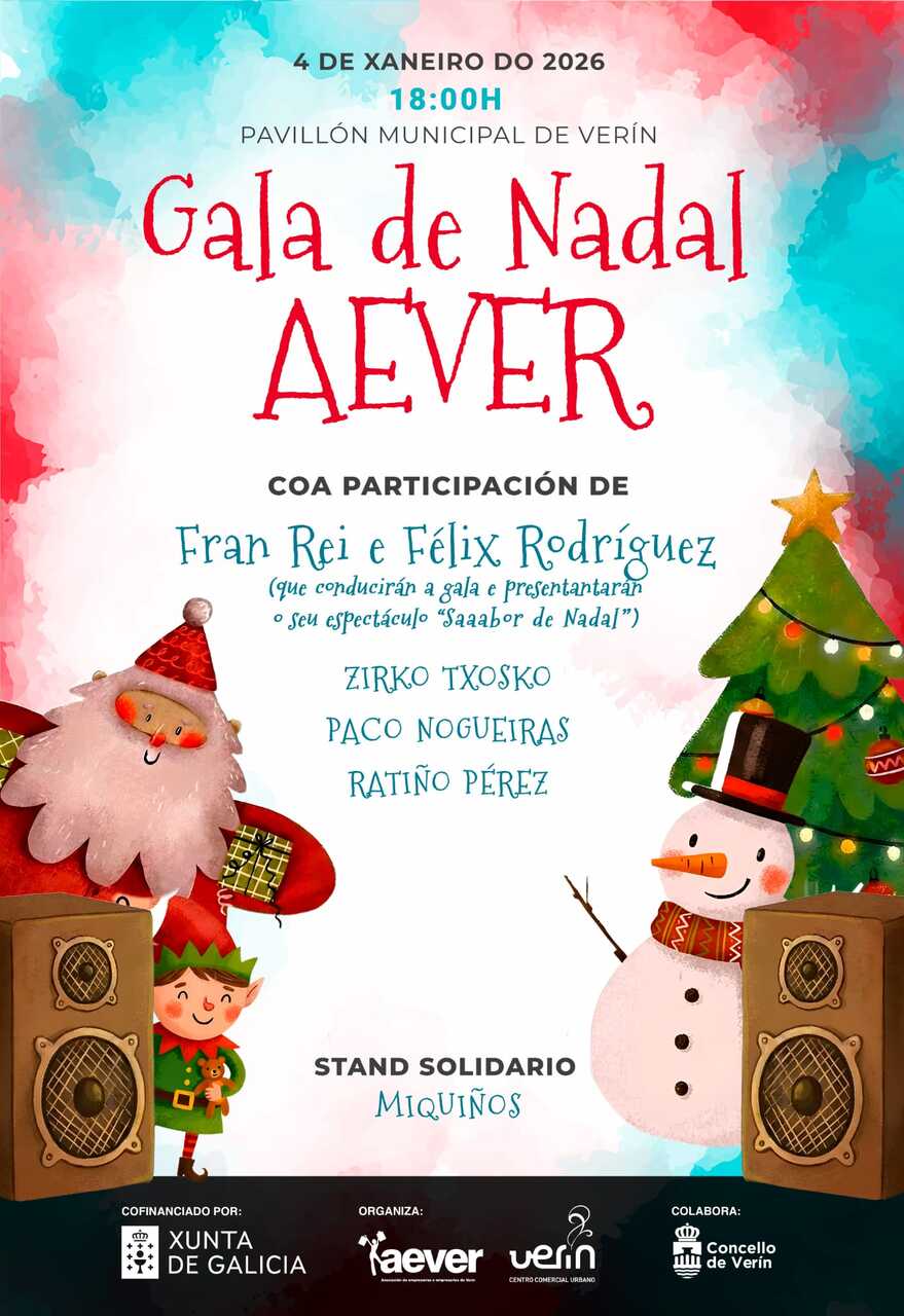 Cartel da Gala de Nadal AEVER 2025.