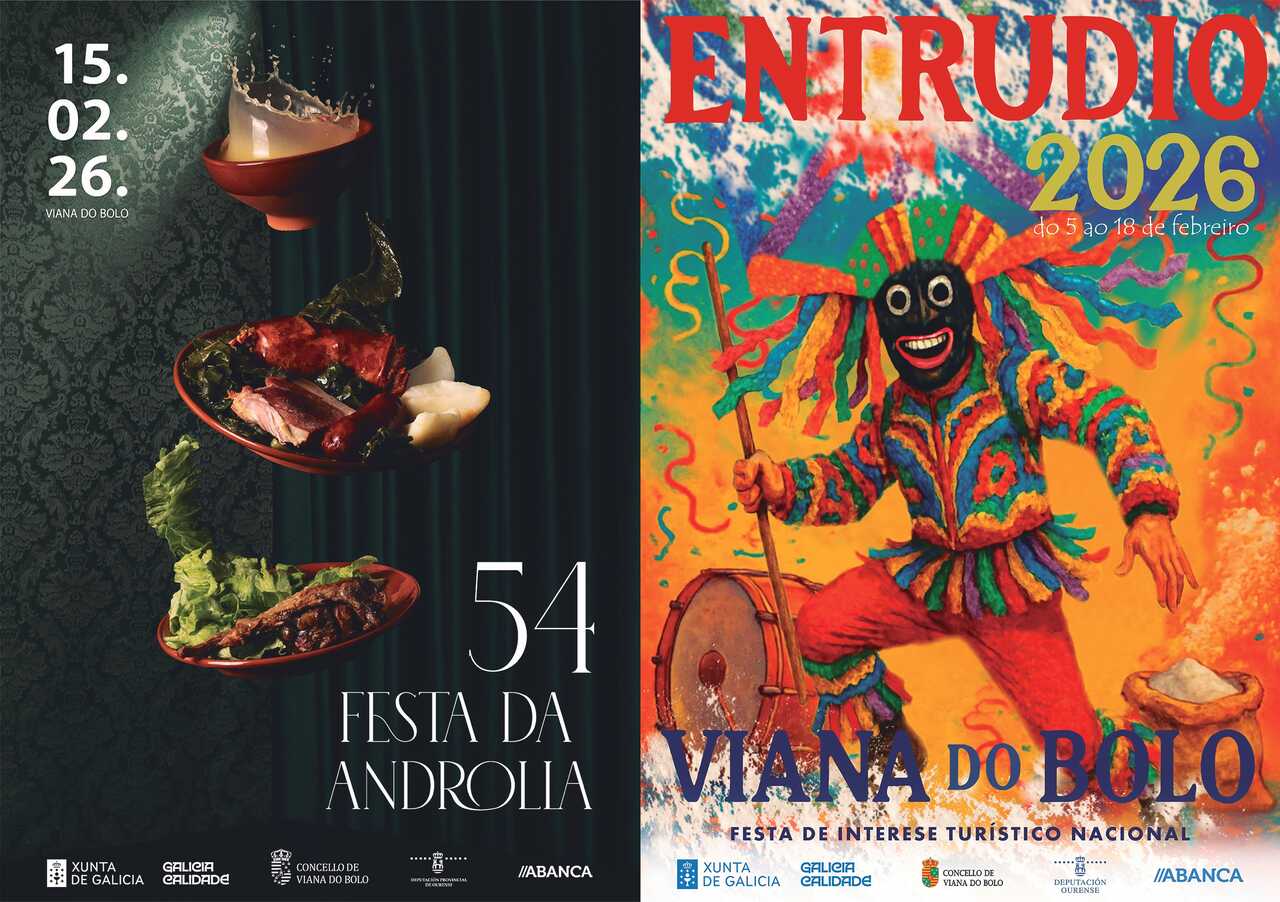 Carteis do Entrudio vianés e da 54º Festa da Androlla.