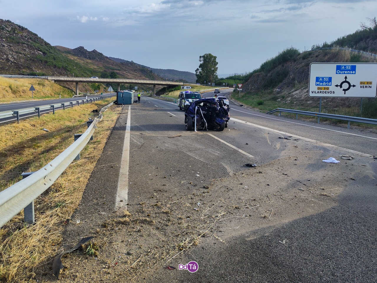 El choque por alcance provocó importantes retenciones y la Guardia Civil habilitó un desvío por la salida 155.